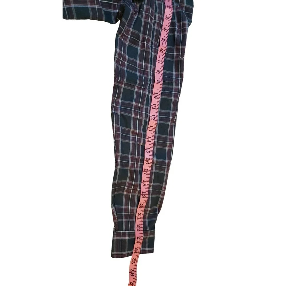 Columbia Omni-Shade Plaid Long Sleeve Shirt M Roll Tab Sleeves Outdoos Hiking‎